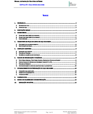 Manual de Inspeção de Caça Maior | Manual de inspeção Sanitária de Reses – Cap. IV: Caça Grossa Selvagem (DGAV, 2011)