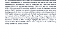 West Nile virus transmission potential in Portugal Imagem 1